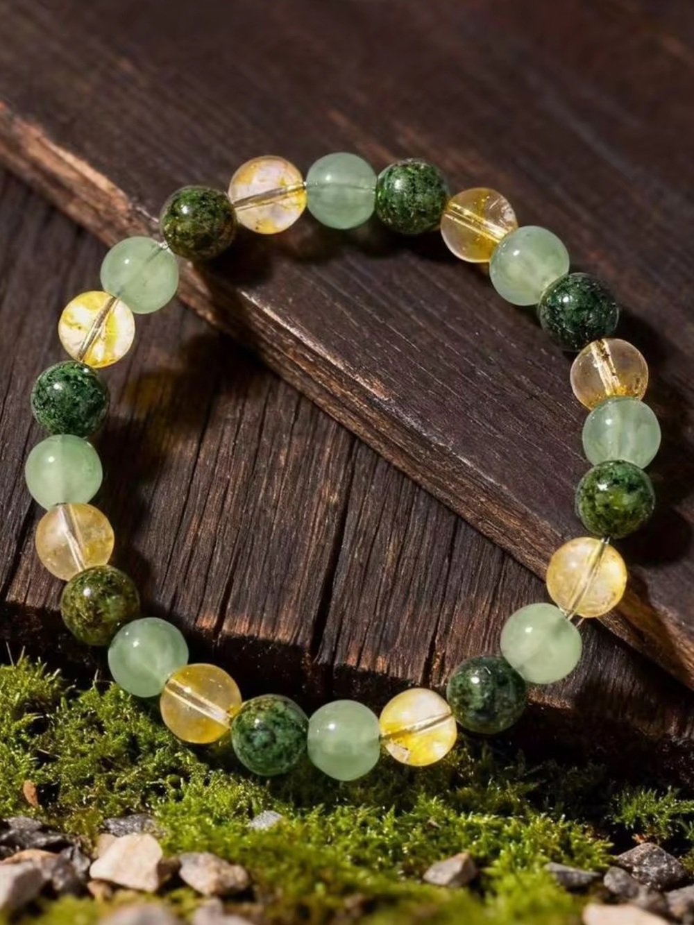 🆕Bundle Of 3 New Citrine, Green Aventurine & African Turquoise Gemstone Bracelet
